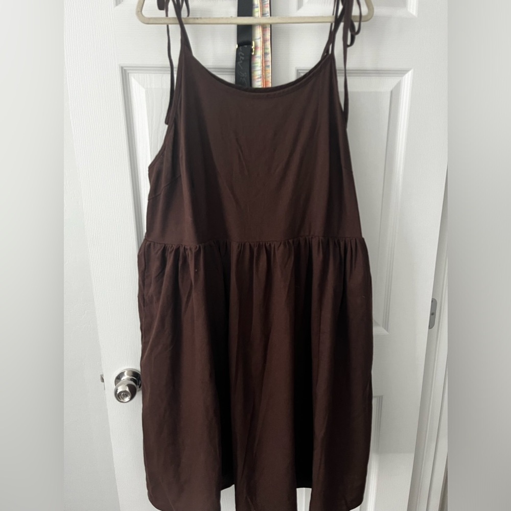 Tuesday of California slip dress in brown 3X